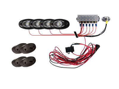 Rigid Industries Rock Light Kit Amber 4 Pack product photo