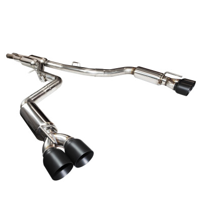 Kooks 2015-2023  Dodge Challenger Hellcat 3in Competition Cat-Back Exhaust 4in Black Slash Cut Tips