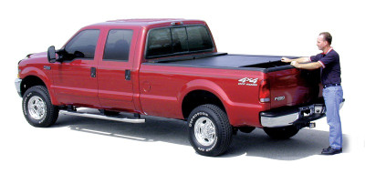 Roll-N-Lock Retractable Tonneau Cover, Aluminum Slats - 1999-2007 Ford F-250/F-350 Super Duty LB 97in - LG117M