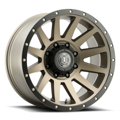 ICON Compression Bronze Wheel 20x10 | 8x180 BC | -19 Offset - fits Chevrolet Silverado 2500HD 2011-2026, Chevrolet Silverado 3500HD SRW 2011-2026, GMC Sierra 2500HD 2011-2026, GMC Sierra 3500HD SRW 2011-2026