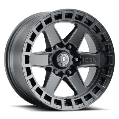 ICON Raider Satin Black Wheel 17x8.5 | 6x135 BC | +6 Offset - fits Ford F-150 2004-2026, Ford F-150 Raptor 2010-2026, Ford Expedition 2003-2026, Lincoln Navigator 2003-2026, Lincoln Mark LT 2006-2014