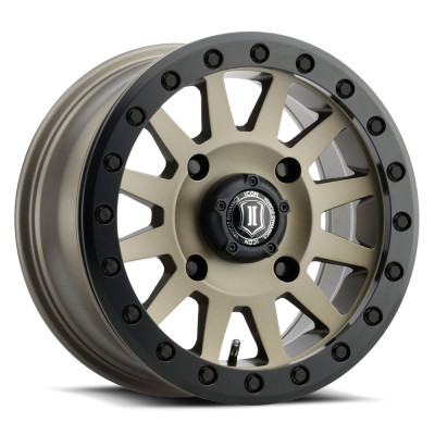 ICON Compression 15x7 4x156 12mm Offset 4+3 BS 132mm Bore Bronze Wheel - 5015705645BR