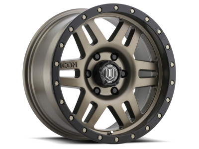 ICON Six Speed Bronze Wheel 17x8.5 | 5x150 BC | +25 Offset - fits Toyota Land Cruiser 1998-2021, Toyota Tundra 2000-2021, Toyota Sequoia 2001-2022, Lexus LX470 1998-2007, Lexus LX570 2008-2021