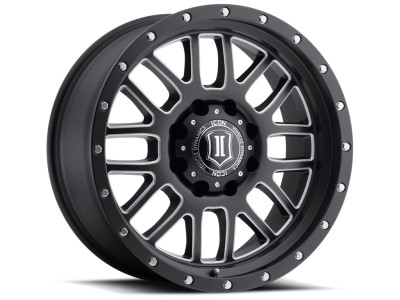 ICON Alpha Satin Black Wheel 20x9 | 8x170 BC | +0 Offset - fits Ford F-250 Super Duty 1999-2026, Ford F-350 Super Duty SRW 1999-2026, Ford Excursion 2000-2005