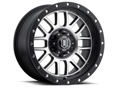 ICON Alpha Satin Black Wheel 17x8.5 | 6x139.7 BC (6x5.5) | +0 Offset - fits Chevrolet Silverado 1500 1999-2026, GMC Sierra 1500 1999-2026, Chevrolet Tahoe 1992-2026, Chevrolet Suburban 1992-2026, GMC Yukon 1992-2026, and 25 more