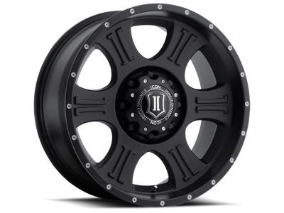 ICON Shield Satin Black Wheel 20x9 | 5x150 BC | +16 Offset - fits Toyota Land Cruiser 1998-2021, Toyota Tundra 2000-2021, Toyota Sequoia 2001-2022, Lexus LX470 1998-2007, Lexus LX570 2008-2021