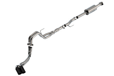 Borla 2021-2024 F-150 5.0L 4DR CC SB EC STB LARIAT/KR/PLATNM/LTD 3/2.25 DSE Cat-Back ATAK Black CHR Tips