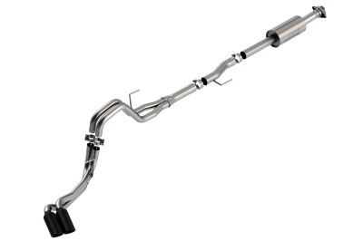 Borla 2021-2024 F-150 2.7L/3.5L 4DR CC SB EC STB LAR/KINGR/PLNM/LTD 3/2.25 DSE CB S-Type BLK CHR Tips
