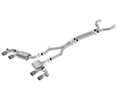 Borla 2017-2023 Chevrolet Camaro ZL1 6.2L V8 Atak Catback Exhaust w/ Dual Mode Valves CF Black Anod