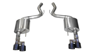 Corsa 18-19 Ford Mustang 5.0L V8 3in Sport Axle-Back Dual Rear Exit w/ 4in Black PVD Pro-Series Tips