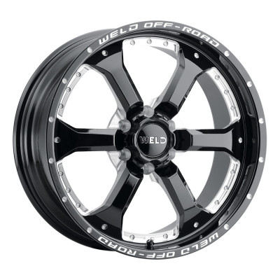 Weld Off-Road W125 20X10 Granada Six 6X135 ET-18 BS4.75 Gloss Black MIL 87.1 Wheel - W12500089475