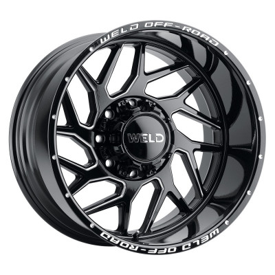 Weld Off-Road W117 20X10 Fulcrum 8X180 ET-18 BS4.75 Gloss Black MIL 124.3 Wheel | 2011-2024 Silverado / Sierra (2500 / 3500 HD) | W11700018475