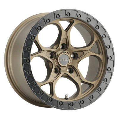 Weld Off-Road Ledge 6 Wheel Satin Bronze / Black Ring 20x10 | 6x135 BC | +135 Offset - fits Ford F-150 2004-2026, Ford F-150 Raptor 2010-2026, Ford Expedition 2003-2026, Lincoln Navigator 2003-2026