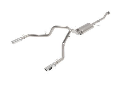 aFe Vulcan 3in 304 SS Cat-Back Exhaust 2021-2023  F-150 V6 2.7L/3.5L (tt)/V8 5.0L w/ Polished Tips - 49-33127-P