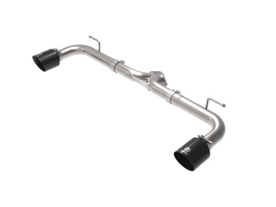 aFe Takeda 2-1/2in 304 SS Axle-Back Exhaust w/ Black Tip 14-18 Mazda 3 L4 2.0L/2.5L - 49-37014-B