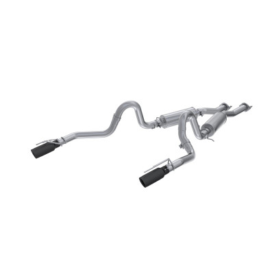 MBRP Exhaust Aluminized Steel 2.5" Cat-Back, Dual Rear Exit with Black Tips for 1999-2004 Ford Mustang GT/ Mach 1, 4.6L - S7221ALBT