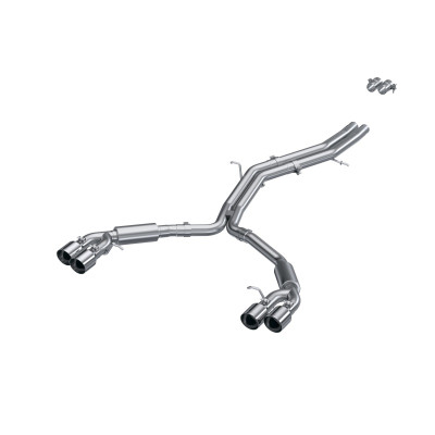 MBRP Exhaust T304 Stainless Steel, 2.5" Resonator Back, Dual Rear, Quad Tips. for 2018-2024 Audi S5 Coupe/ S4 Sedan, 3.0L - S4607304
