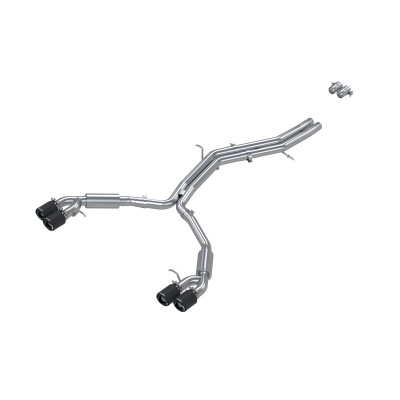 MBRP Exhaust T304 Stainless Steel, 2.5" Resonator Back, Dual Rear, Quad Carbon Fiber Tips. for 2018-2024 Audi S5 Coupe/ S4 Sedan, 3.0L - S46073CF
