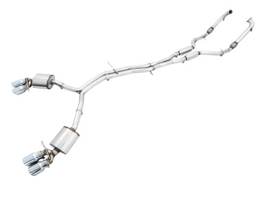 AWE Tuning Audi B9 2018-2026 S5 Sportback Touring Edition Exhaust | Non-Resonated (Silver 102mm Tips) | 3020-42056