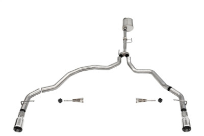 Corsa 2021-2025 Ford F-150 Regular Cab/ 8in Bed 3.5L V6 Sport Cat-Back Dual Rear Exit-Polished