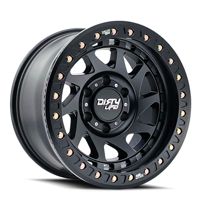 Dirty Life 9313 Enigma Race 17x9 / 6x139.7 BP / -12mm Offset / 106mm Hub Matte Black Wheel