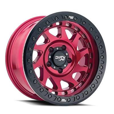 Dirty Life 9313 Enigma Race 17x9 / 6x135 BP / -12mm Offset / 87.1mm Hub Crimson Candy Red Wheel