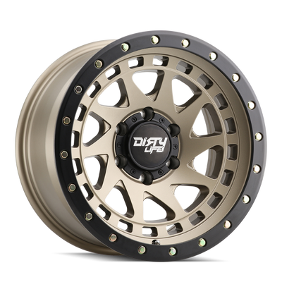 Dirty Life 9311 Enigma Pro 17x9 / 5x127 BP/-12mm Offset/71.5mm Hub Satin Gold Wheel - Beadlock