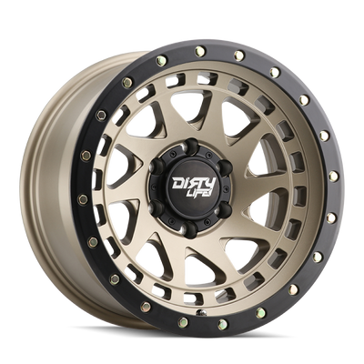 Dirty Life 9311 Enigma Pro 17x9 / 6x135 BP/-12mm Offset/87.1mm Hub Satin Gold Wheel - Beadlock