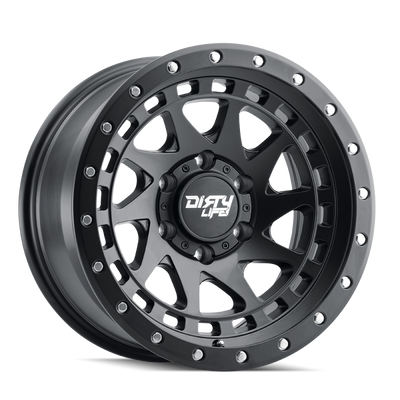 Dirty Life 9311 Enigma Pro 17x9 / 8x165.1 BP/-12mm Offset/130.8mm Hub Matte Blk Wheel - Beadlock