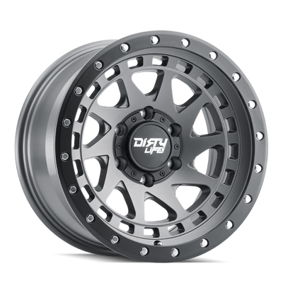 Dirty Life 9311 Enigma Pro 17x9 / 8x165.1 BP/-12mm Offset/130.8mm Hub Satin Graphite Wheel - Beadlock