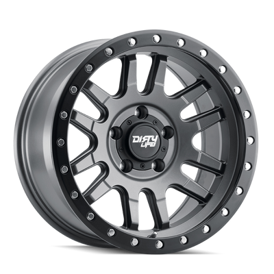 Dirty Life 9309 Canyon Pro 17x9 / 6x139.7 BP/0mm Offset/106mm Hub Satin Graphite Whl - Beadlock