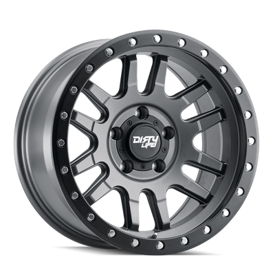 Dirty Life 9309 Canyon Pro 17x9 / 5x139.7 BP/0mm Offset/108.1mm Hub Satin Graphite Wheel - Beadlock
