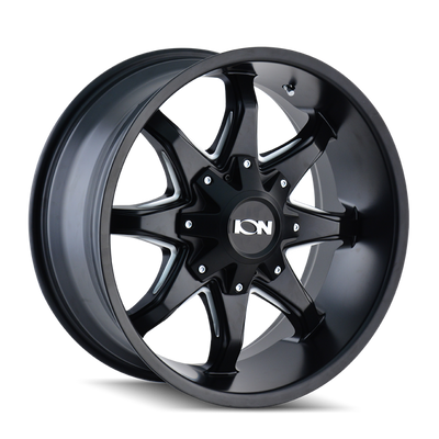ION Type 181 20x9 / 5x127 BP / 18mm Offset / 87mm Hub Satin Black/Milled Spokes Wheel