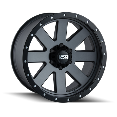 ION Type 134 17x8.5 / 5x127 BP / -6mm Offset / 83.82mm Hub Matte Gunmetal/Black Beadlock Wheel