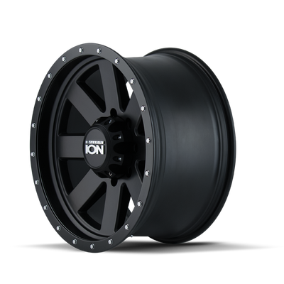 ION Type 134 17x8.5 / 5x127 BP / -6mm Offset / 83.82mm Hub Matte Black/Black Beadlock Wheel