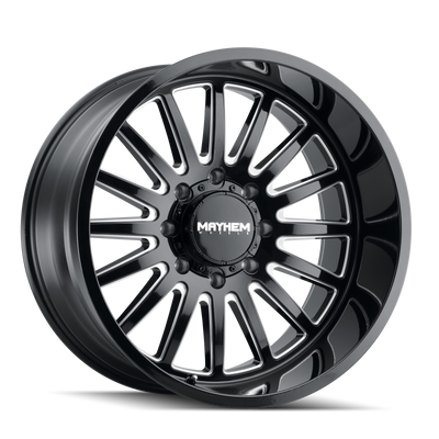 Mayhem 8114 Utopia 22x12 / 6x135 BP / -44mm Offset / 87.1mm Hub Black w/ Milled Spokes Wheel