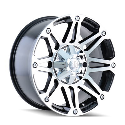 Mayhem 8010 Riot 17x8 / 5x127 BP / 10mm Offset / 87mm Hub Black/Machined Face Wheel