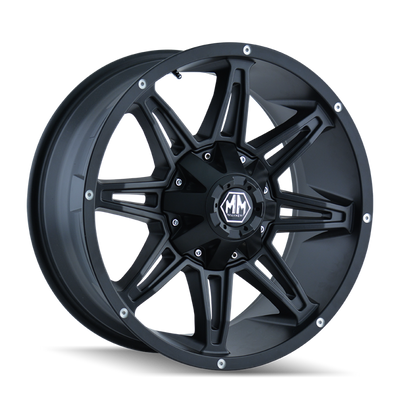 Mayhem 8090 Rampage 18x9 / 8x165.1 BP / 18mm Offset / 130.8mm Hub Matte Black Wheel