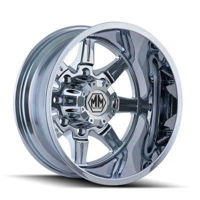 Mayhem 8101 Monstir 19.5x6.75 / 8x200 BP / -143mm Offset / 142mm Hub Rear Chrome Wheel
