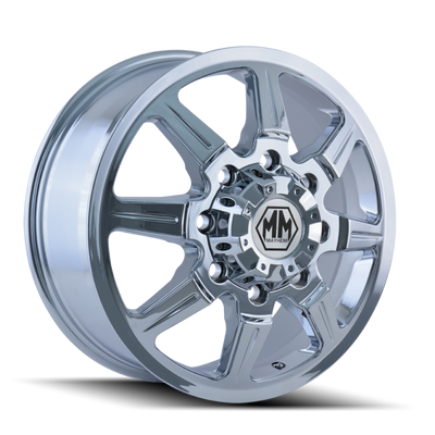 Mayhem 8101 Monstir 20x8.25 / 8x165.1 BP / 127mm Offset / 116.7mm Hub Front Chrome Wheel