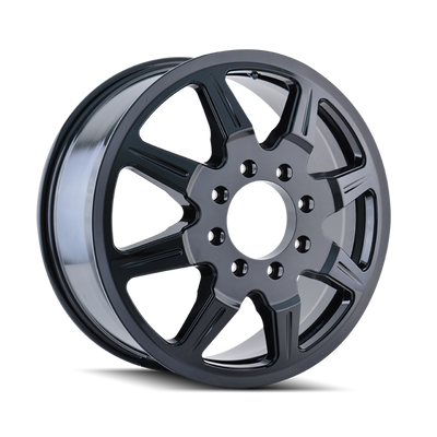 Mayhem 8101 Monstir Black Wheel 19.5x6.75 | 5x171.45 BC (5x6.75) / 8x165.1 BC (8x6.5) | +102 Offset - fits Ram 2500 1994-2026, Ram 3500 SRW 1994-2026