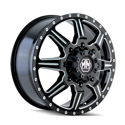 Mayhem 8101 Monstir Black Wheel 22x8.25 | 8x210 BC | +127 Offset - fits Chevrolet Silverado 3500 DRW, GMC Sierra 3500 DRW