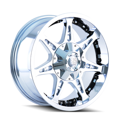 Mayhem 8060 Missile Chrome Wheel 20x12 | 5x127 BC (5x5) | -44 Offset - fits Jeep Grand Cherokee SRT 2006-2021, Jeep Grand Cherokee Trackhawk 2018-2021, Dodge Durango SRT 2018-2026, Jeep Wrangler JL 2018-2026, Jeep Wrangler JK 2007-2018, and 10 more