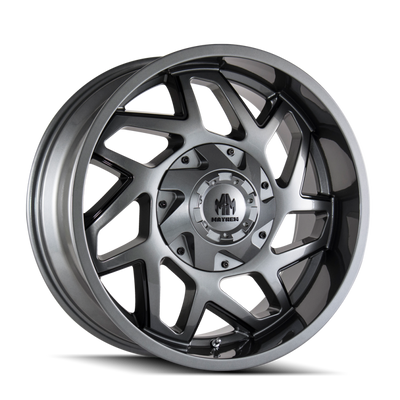 Mayhem 8106 Hatchet 20x9 / 8x165.1 BP / 0mm Offset / 130.8mm Hub Gloss Gunmetal w/ Black Wheel