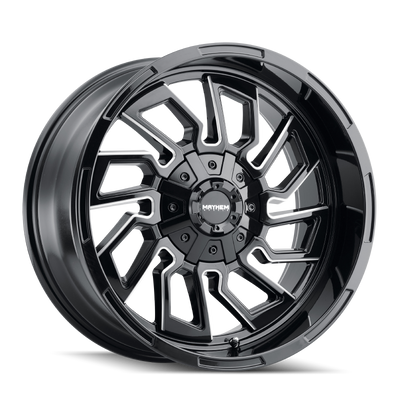 Mayhem 8111 Flywheel Black Wheel 22x10 | 6x135 BC | -19 Offset - fits Ford F-150 2004-2026, Ford F-150 Raptor 2010-2026, Ford Expedition 2003-2026, Lincoln Navigator 2003-2026, Lincoln Mark LT 2006-2014