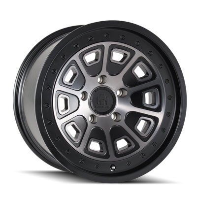 Mayhem 8301 Flat Iron 17x9 / 6x135 BP / -12mm Offset / 87.1mm Hub Matte Black w/ Dark Tint Wheel