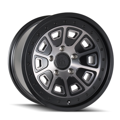 Mayhem 8301 Flat Iron 17x9 / 6x120 BP / -12mm Offset / 66.9mm Hub Matte Black w/ Dark Tint Wheel