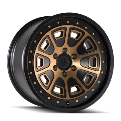 Mayhem 8301 Flat Iron 17x9 / 6x120 BP / -12mm Offset / 66.9mm Hub Matte Black w/ Bronze Tint Wheel