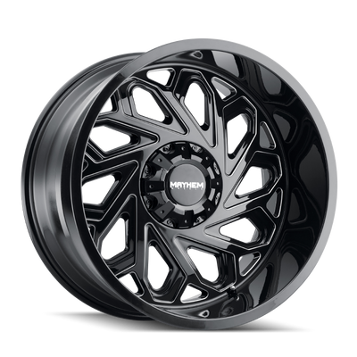 Mayhem 8112 Essex 20x9 / 5x127 BP / 0mm Offset / 87.1mm Hub Black w/ Milled Spokes Wheel