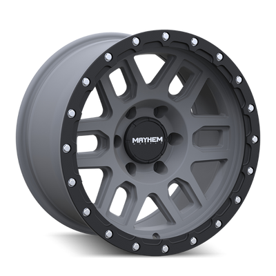 Mayhem 8304 Delta Matte Gunmetal Wheel 20x9 | 8x180 BC | +0 Offset - fits Chevrolet Silverado 2500HD 2011-2026, Chevrolet Silverado 3500HD SRW 2011-2026, GMC Sierra 2500HD 2011-2026, GMC Sierra 3500HD SRW 2011-2026